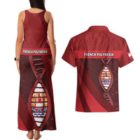 French Polynesia Is In My DNA Couples Matching Tank Maxi Dress and Hawaiian Shirt - Polynesian Pride