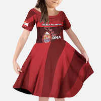 French Polynesia Is In My DNA Family Matching Long Sleeve Bodycon Dress and Hawaiian Shirt DT05 Daughter's Dress Red - Polynesian Pride