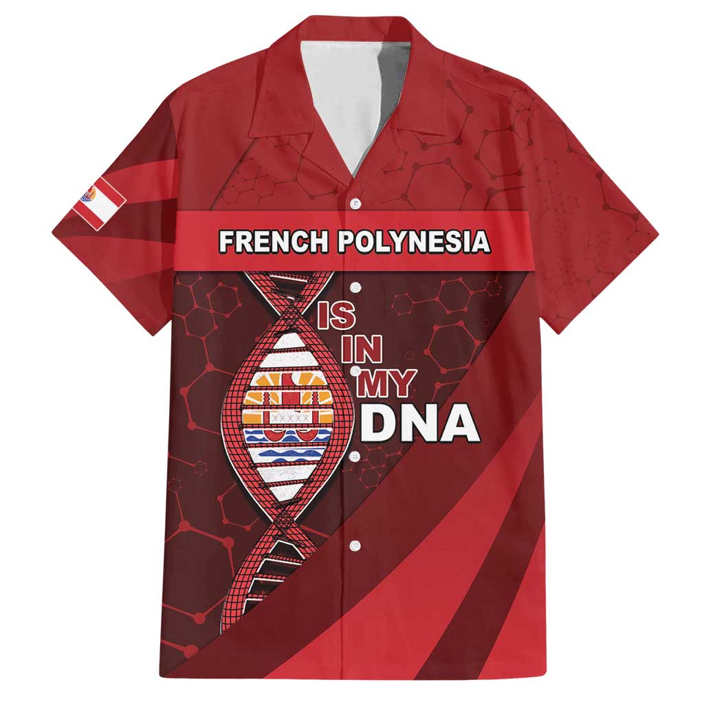 French Polynesia Is In My DNA Family Matching Long Sleeve Bodycon Dress and Hawaiian Shirt DT05 Dad's Shirt - Short Sleeve Red - Polynesian Pride
