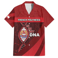 French Polynesia Is In My DNA Family Matching Long Sleeve Bodycon Dress and Hawaiian Shirt DT05 Dad's Shirt - Short Sleeve Red - Polynesian Pride
