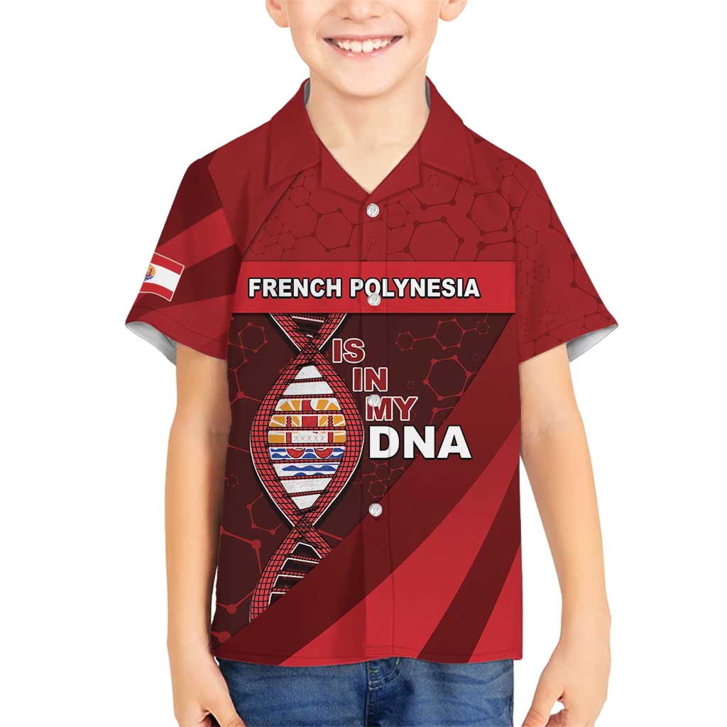 French Polynesia Is In My DNA Family Matching Long Sleeve Bodycon Dress and Hawaiian Shirt DT05 Son's Shirt Red - Polynesian Pride