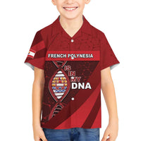 French Polynesia Is In My DNA Family Matching Long Sleeve Bodycon Dress and Hawaiian Shirt DT05 Son's Shirt Red - Polynesian Pride