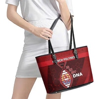 French Polynesia Is In My DNA Leather Tote Bag - Polynesian Pride