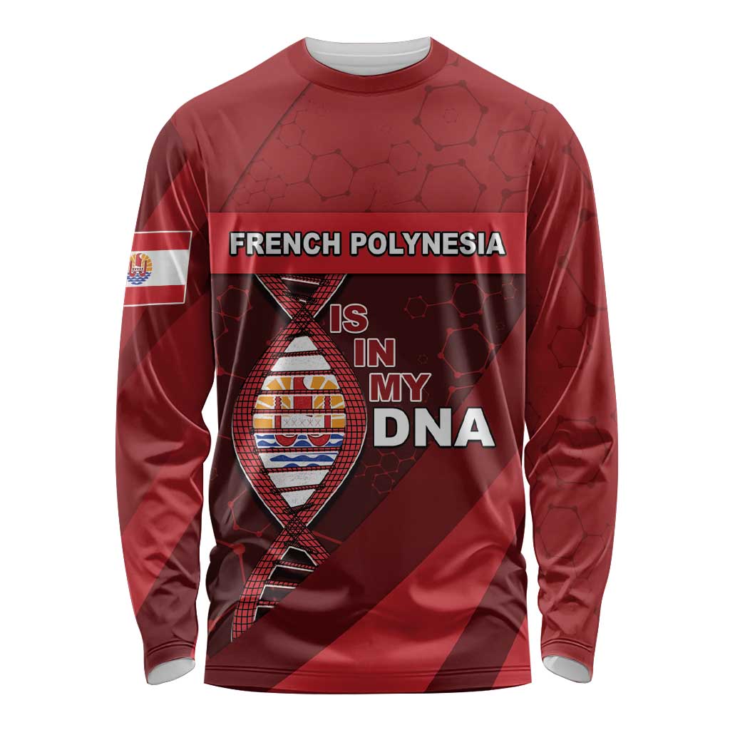 French Polynesia Is In My DNA Long Sleeve Shirt DT05 Unisex Red - Polynesian Pride