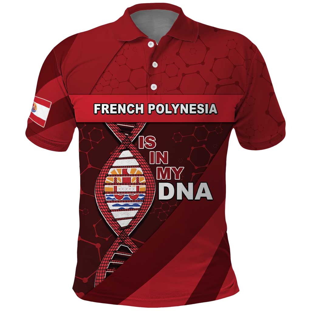 French Polynesia Is In My DNA Polo Shirt DT05 Red - Polynesian Pride