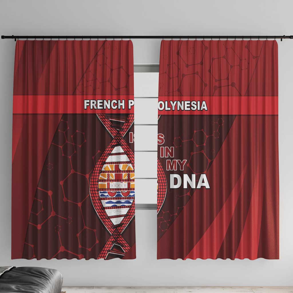 French Polynesia Is In My DNA Window Curtain - Polynesian Pride