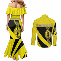 New Caledonia Is In My DNA Couples Matching Mermaid Dress and Long Sleeve Button Shirt - Polynesian Pride