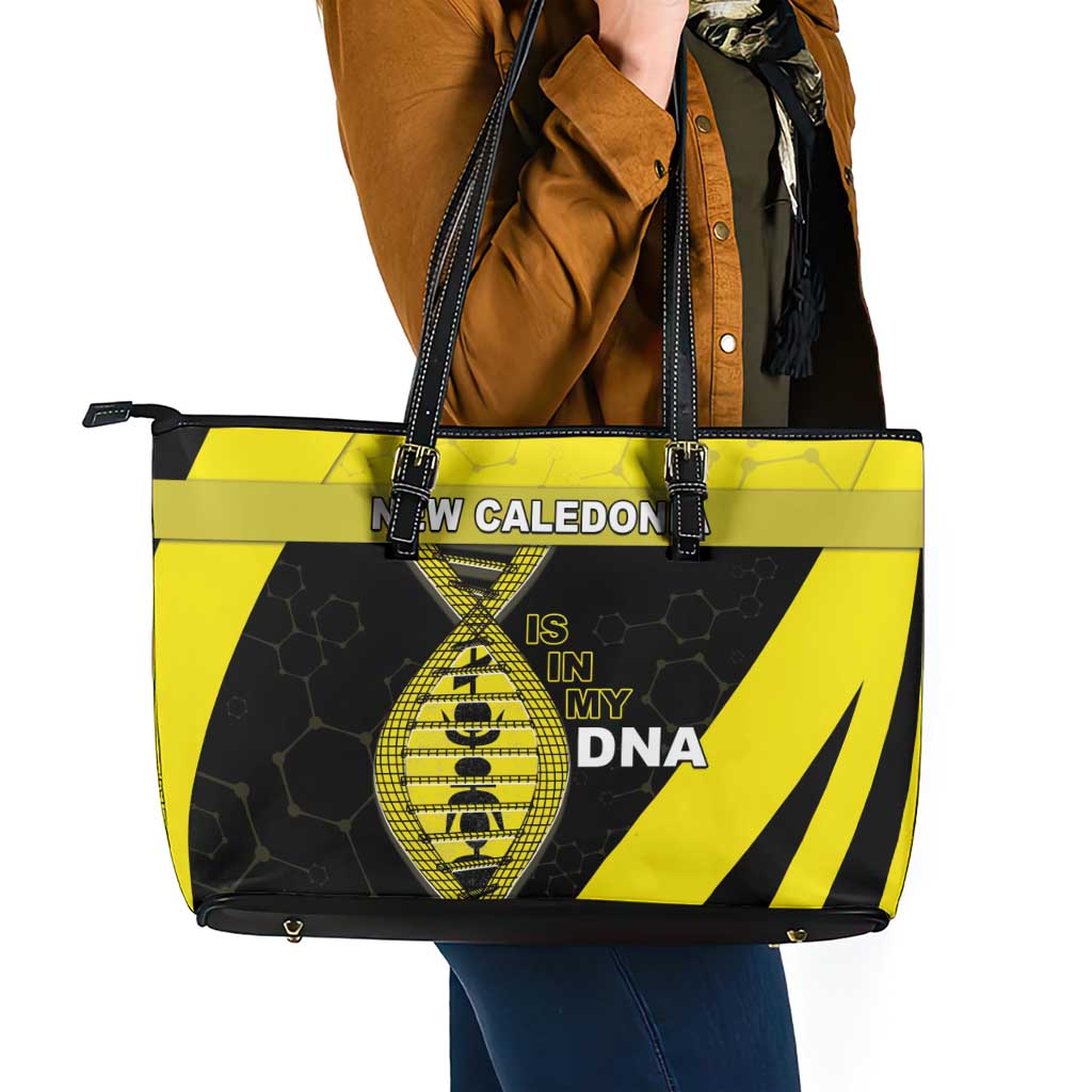 New Caledonia Is In My DNA Leather Tote Bag - Polynesian Pride