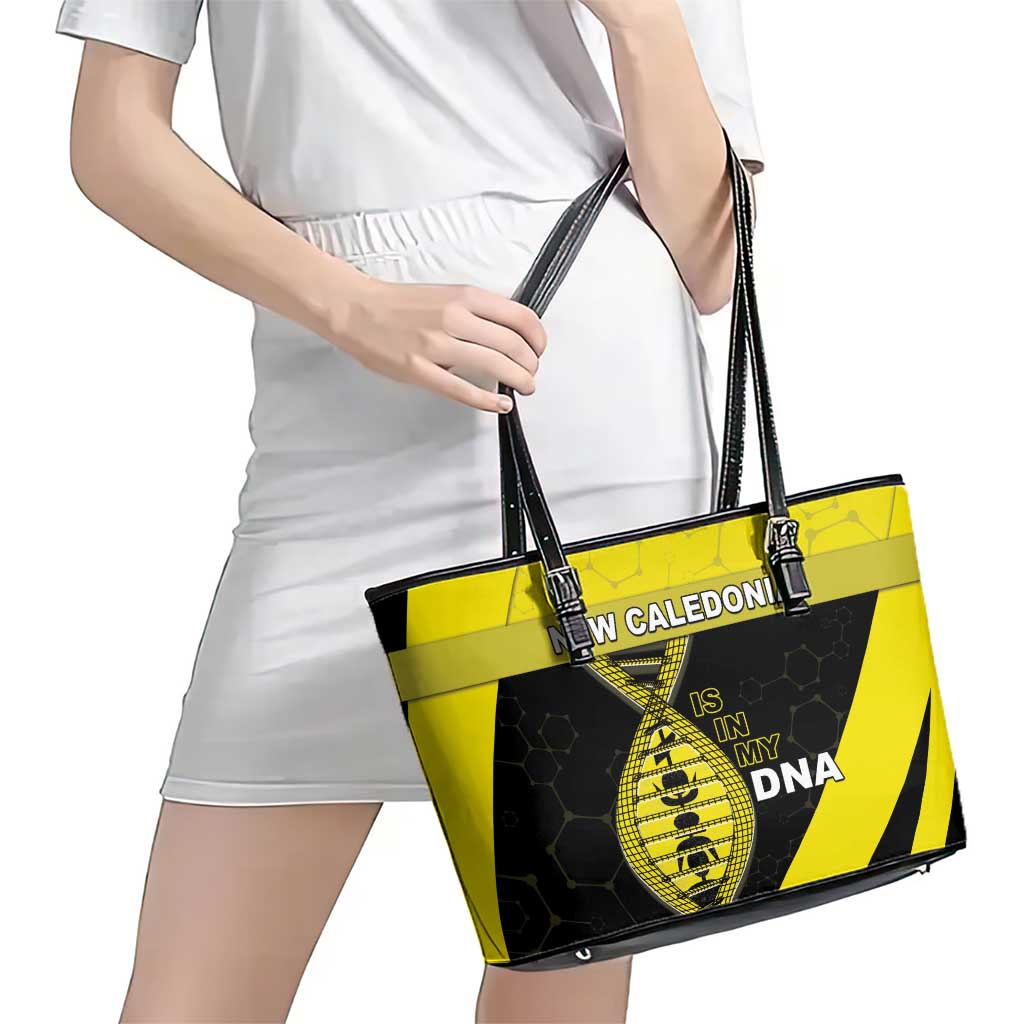 New Caledonia Is In My DNA Leather Tote Bag - Polynesian Pride