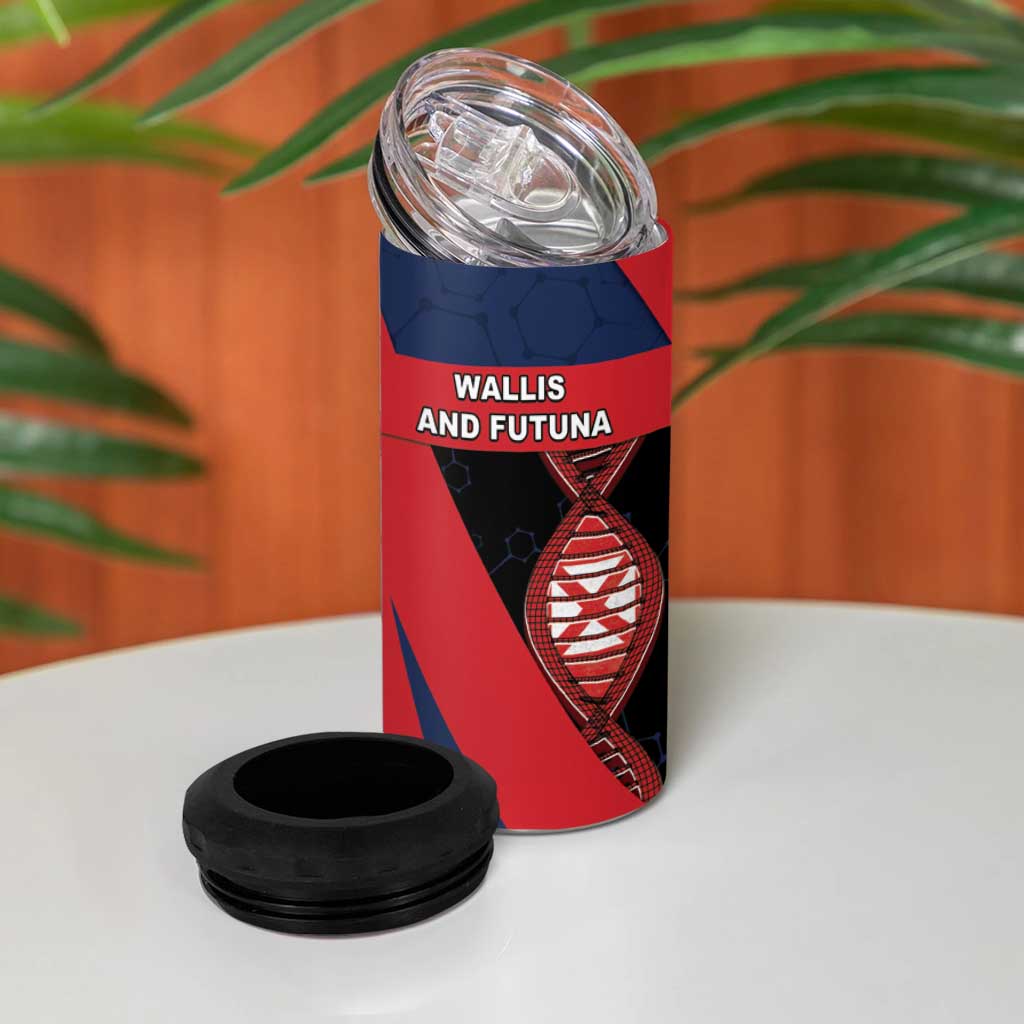 Wallis And Futuna Is In My DNA 4 in 1 Can Cooler Tumbler - Polynesian Pride