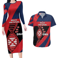 Wallis And Futuna Is In My DNA Couples Matching Long Sleeve Bodycon Dress and Hawaiian Shirt - Polynesian Pride