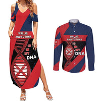 Wallis And Futuna Is In My DNA Couples Matching Summer Maxi Dress and Long Sleeve Button Shirt - Polynesian Pride