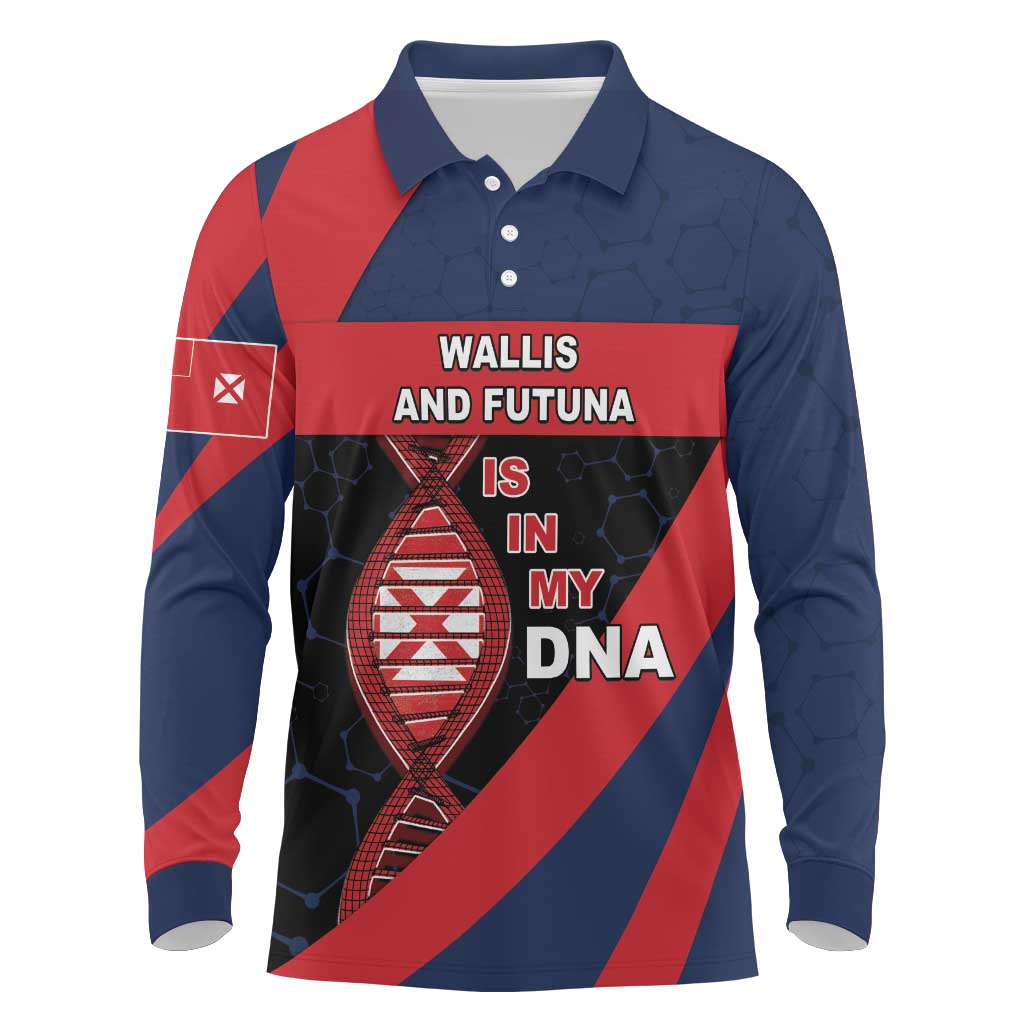 Wallis And Futuna Is In My DNA Long Sleeve Polo Shirt - Polynesian Pride