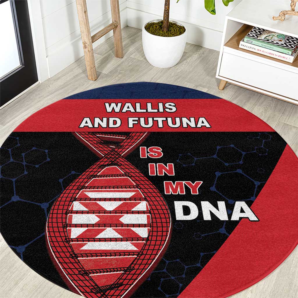 Wallis And Futuna Is In My DNA Round Carpet - Polynesian Pride