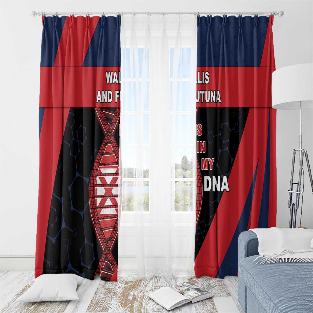 Wallis And Futuna Is In My DNA Window Curtain - Polynesian Pride