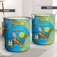 Personalised Palau Biib Bird Laundry Basket Rur Flower And Rock Islands Patterns