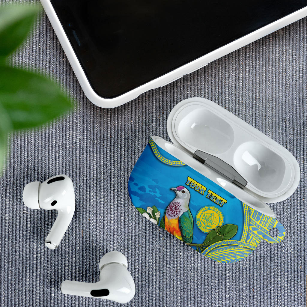 Personalised Palau Biib Bird AirPods Case Rur Flower And Rock Islands Patterns