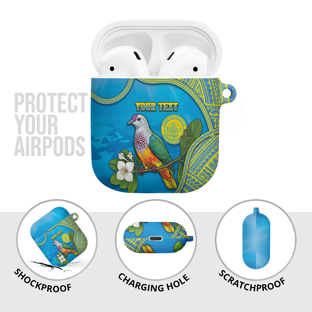 Personalised Palau Biib Bird AirPods Case Rur Flower And Rock Islands Patterns
