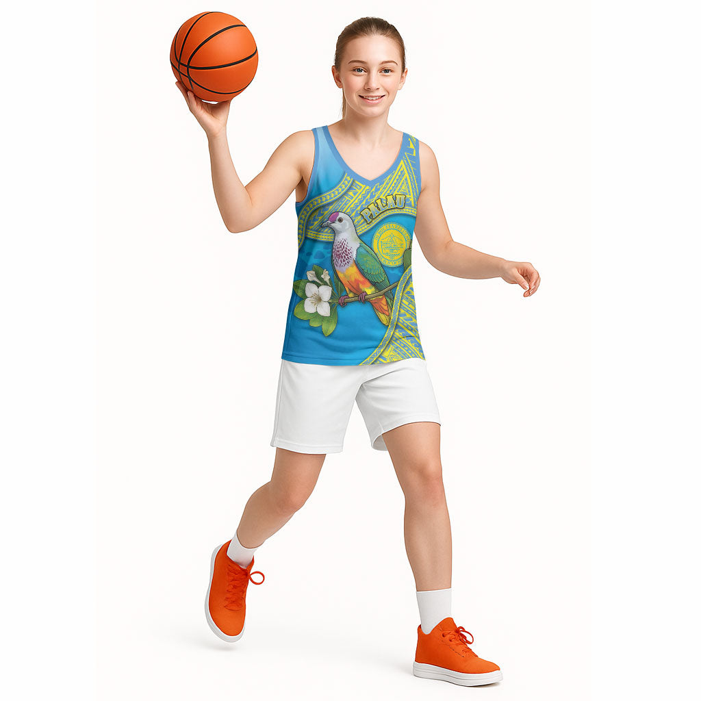 Personalised Palau Biib Bird Basketball Jersey Rur Flower And Rock Islands Patterns