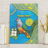 Personalised Palau Biib Bird Canvas Wall Art Rur Flower And Rock Islands Patterns