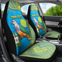Personalised Palau Biib Bird Car Seat Cover Rur Flower And Rock Islands Patterns
