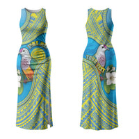 Personalised Palau Biib Bird Couples Matching Tank Maxi Dress and Hawaiian Shirt Rur Flower And Rock Islands Patterns DT05 - Polynesian Pride