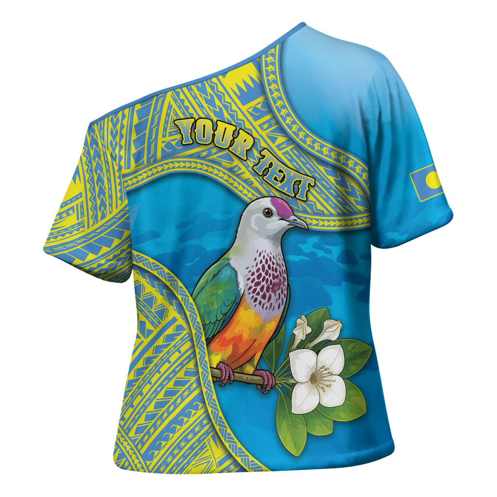 Personalised Palau Biib Bird Cross Shoulder Shirt Rur Flower And Rock Islands Patterns
