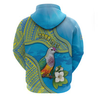 Personalised Palau Biib Bird Hoodie Rur Flower And Rock Islands Patterns