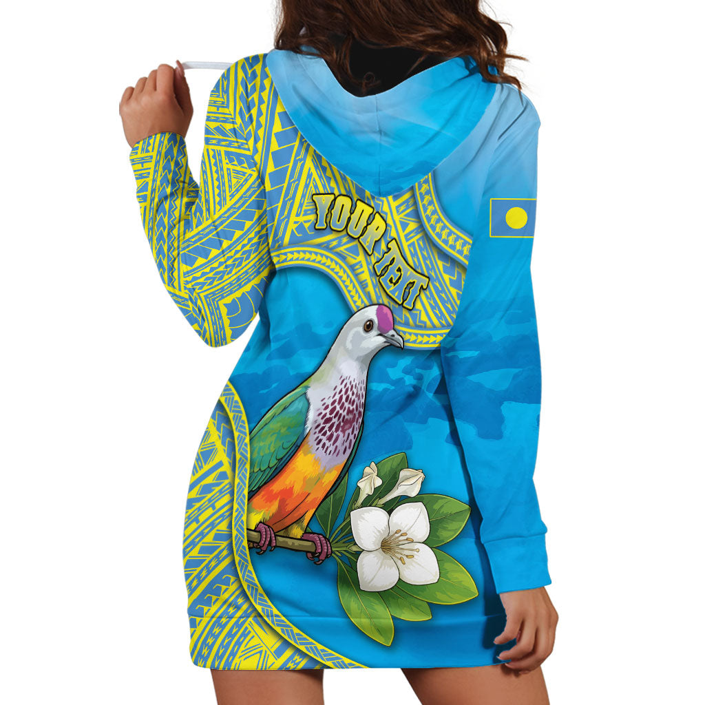 Personalised Palau Biib Bird Hoodie Dress Rur Flower And Rock Islands Patterns
