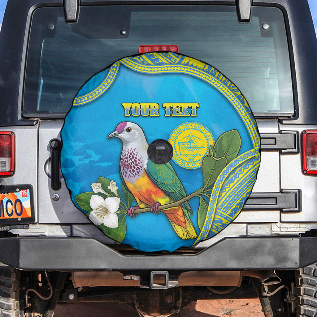 Personalised Palau Biib Bird Spare Tire Cover Rur Flower And Rock Islands Patterns
