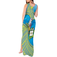 Personalised Palau Biib Bird Tank Maxi Dress Rur Flower And Rock Islands Patterns