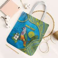 Personalised Palau Biib Bird Tote Bag Rur Flower And Rock Islands Patterns