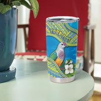 Personalised Palau Biib Bird Tumbler Cup Rur Flower And Rock Islands Patterns
