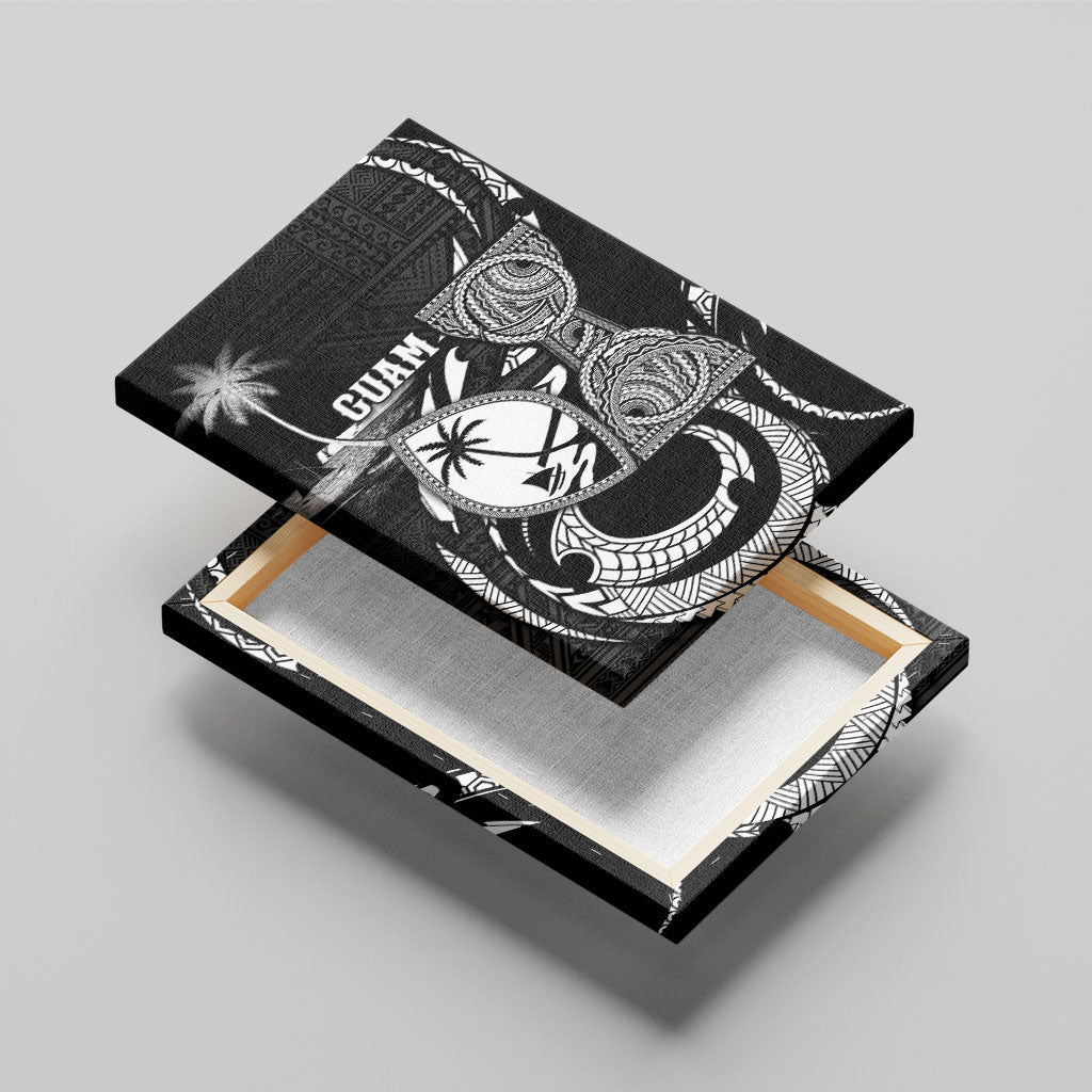 Guam Liberation Day Canvas Wall Art Black White Latte Stone Tribal Patterns