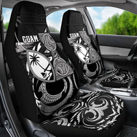 Guam Liberation Day Car Seat Cover Black White Latte Stone Tribal Patterns