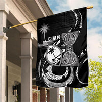 Guam Liberation Day Garden Flag Black White Latte Stone Tribal Patterns