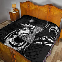 Guam Liberation Day Quilt Black White Latte Stone Tribal Patterns