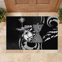 Guam Liberation Day Rubber Doormat Black White Latte Stone Tribal Patterns