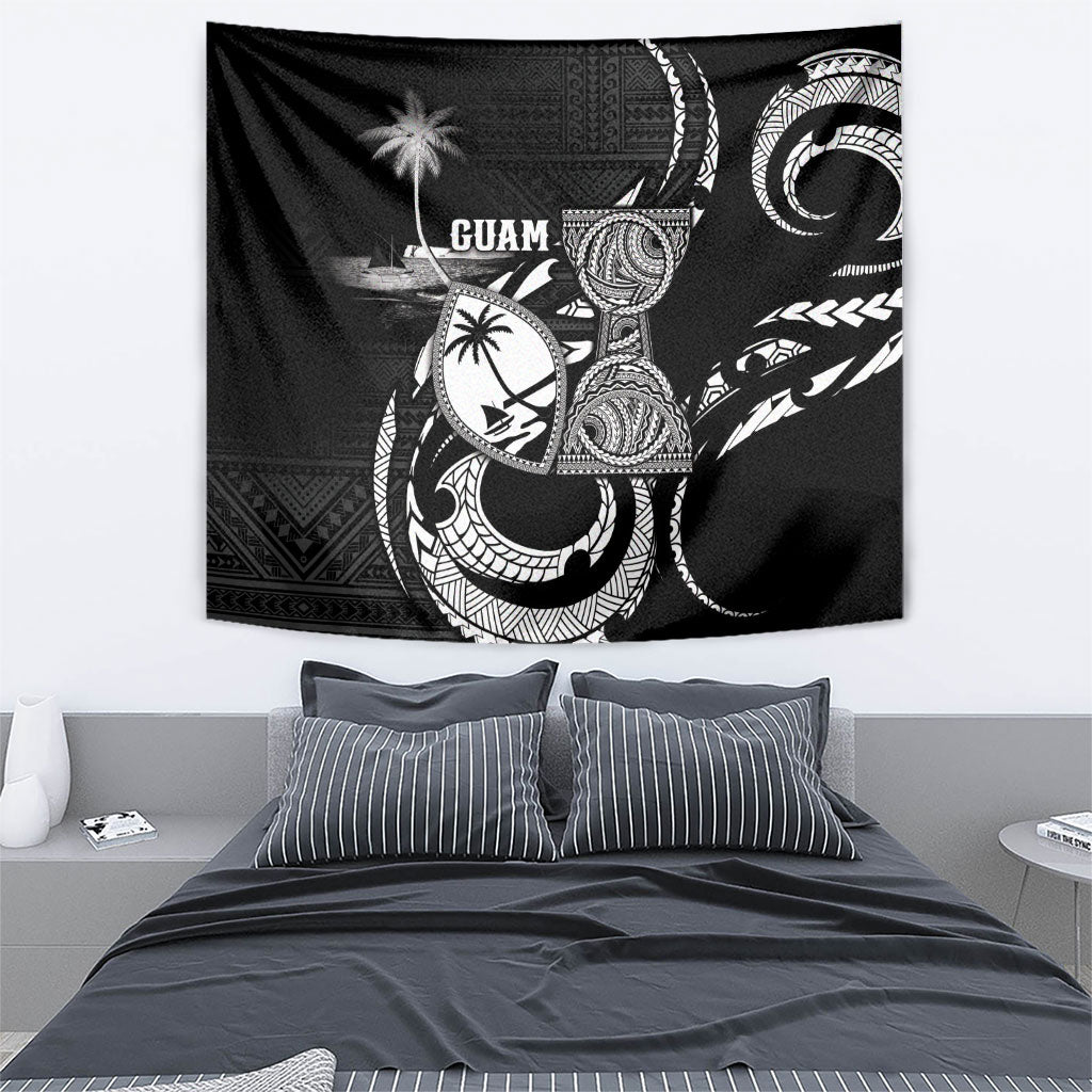 Guam Liberation Day Tapestry Black White Latte Stone Tribal Patterns