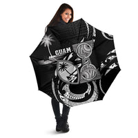 Guam Liberation Day Umbrella Black White Latte Stone Tribal Patterns
