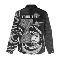 Personalised Guam Liberation Day Women Casual Shirt Black White Latte Stone Tribal Patterns