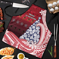 American Samoa Christmas Apron Seashell Xmas Tree Tribal Waves - Polynesian Pride
