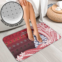 American Samoa Christmas Bathroom Set Seashell Xmas Tree Tribal Waves - Polynesian Pride