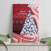 American Samoa Christmas Canvas Wall Art Seashell Xmas Tree Tribal Waves - Polynesian Pride