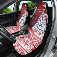 American Samoa Christmas Car Seat Cover Seashell Xmas Tree Tribal Waves - Polynesian Pride