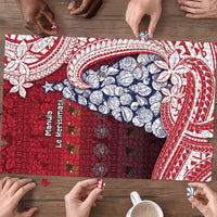 American Samoa Christmas Puzzle Seashell Xmas Tree Tribal Waves - Polynesian Pride