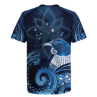 New Zealand Matariki Rugby Jersey Maori Tui Bird Blue Galaxy