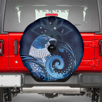 New Zealand Matariki Spare Tire Cover Maori Tui Bird Blue Galaxy