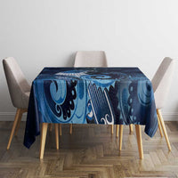 New Zealand Matariki Tablecloth Maori Tui Bird Blue Galaxy