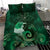 New Zealand Matariki Bedding Set Maori Tui Bird Green Galaxy